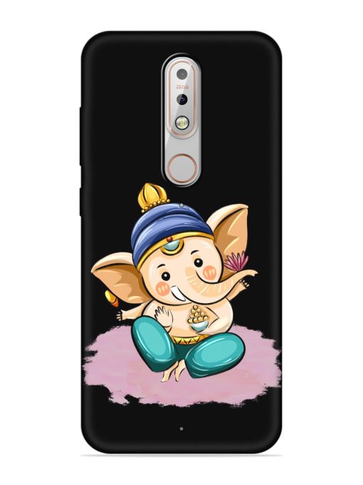 Bal Ganesh Vector Art Embossed Soft Silicone Case for Nokia 5.1 Plus Zapvi