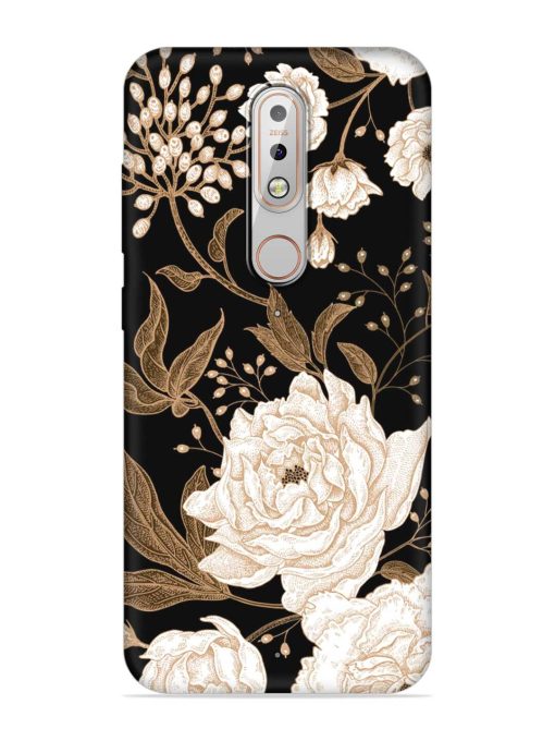 Peonies Roses Floral Embossed Soft Silicone Case for Nokia 5.1 Plus Zapvi