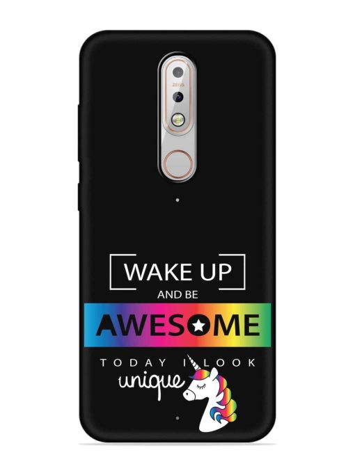 Inspirational Quote Unicorn Embossed Soft Silicone Case for Nokia 5.1 Plus Zapvi