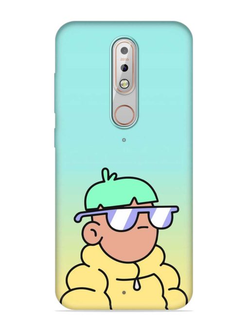 Doodles Cool Character Embossed Soft Silicone Case for Nokia 5.1 Plus Zapvi