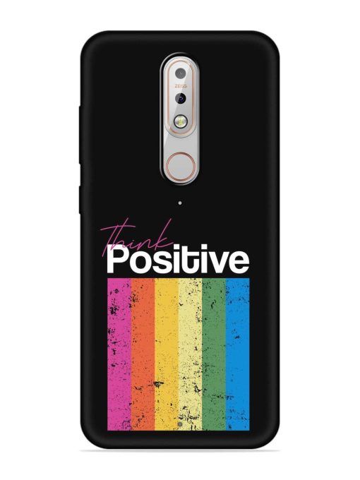 Think Positive Typography Embossed Soft Silicone Case for Nokia 5.1 Plus Zapvi