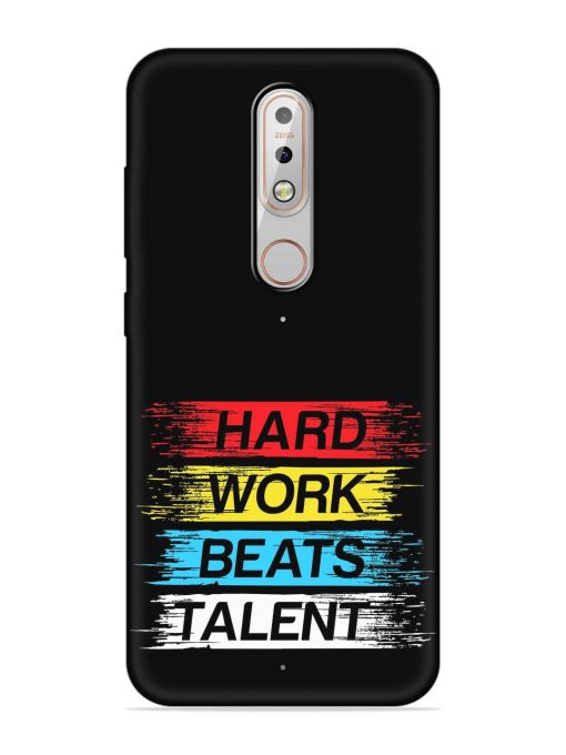 Hard Work Beats Embossed Soft Silicone Case for Nokia 5.1 Plus Zapvi