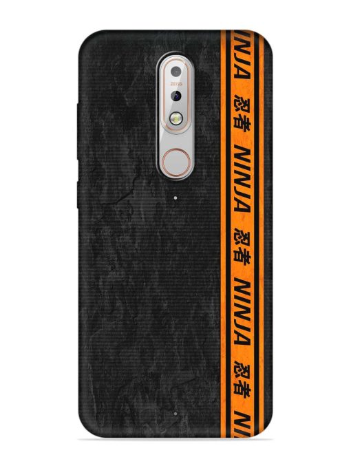 Ninja Srtips Embossed Soft Silicone Case for Nokia 5.1 Plus Zapvi