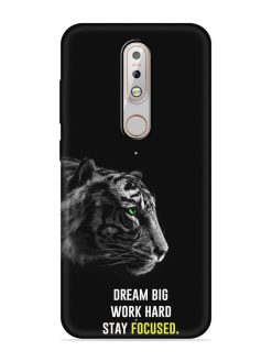Dream Big Work Hard Embossed Soft Silicone Case for Nokia 5.1 Plus