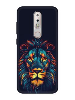 Colorful Lion Embossed Soft Silicone Case for Nokia 5.1 Plus