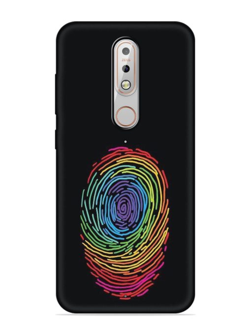 Fingerprint Of Thumb Art Embossed Soft Silicone Case for Nokia 5.1 Plus