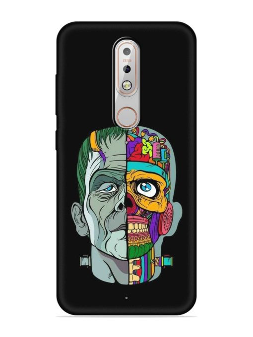 Men Vs Skull Embossed Soft Silicone Case for Nokia 5.1 Plus Zapvi