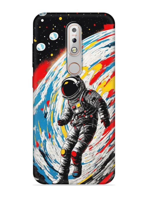 Astronaut Art Embossed Soft Silicone Case for Nokia 5.1 Plus Zapvi