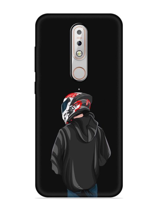 Motorcycle Rider Embossed Soft Silicone Case for Nokia 5.1 Plus Zapvi