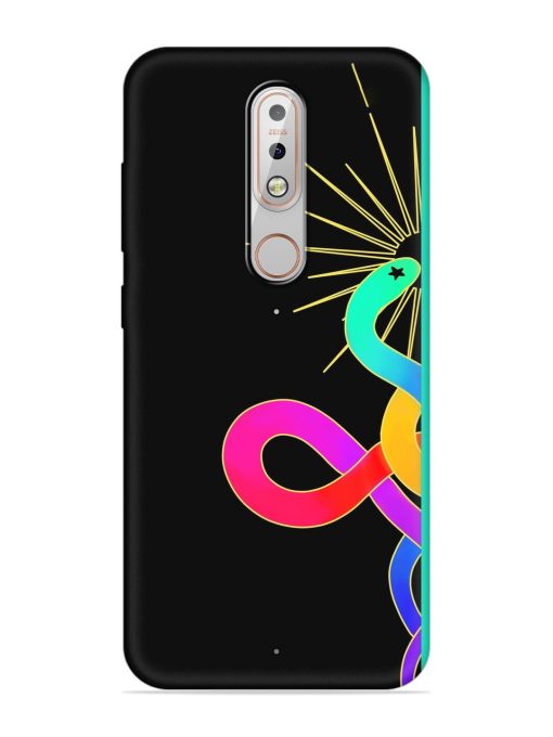 Art Geometric Abstraction Embossed Soft Silicone Case for Nokia 5.1 Plus Zapvi