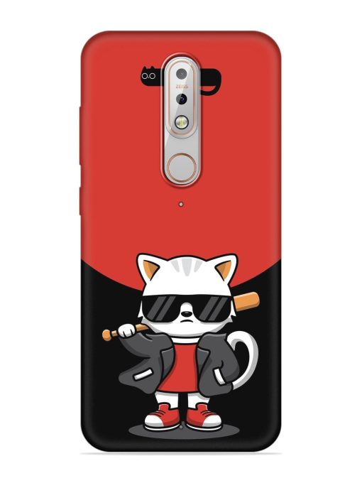 Cool Little Bear Cartoon Embossed Soft Silicone Case for Nokia 5.1 Plus Zapvi