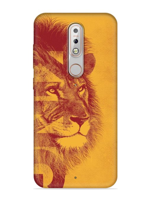 Gold Lion Crown Art Embossed Soft Silicone Case for Nokia 5.1 Plus Zapvi