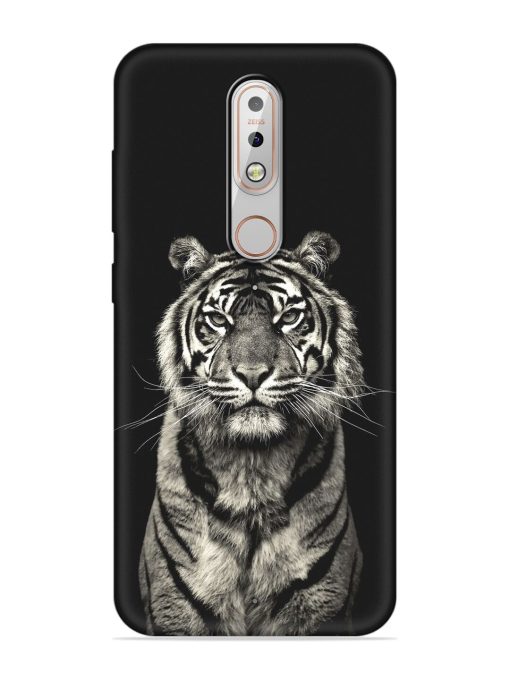 Tiger Art Embossed Soft Silicone Case for Nokia 5.1 Plus