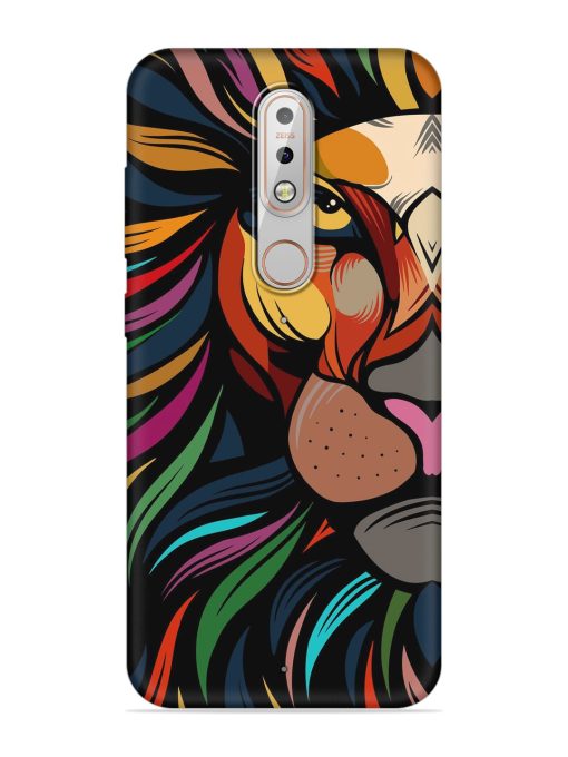 Trippy Lion Art Embossed Soft Silicone Case for Nokia 5.1 Plus Zapvi