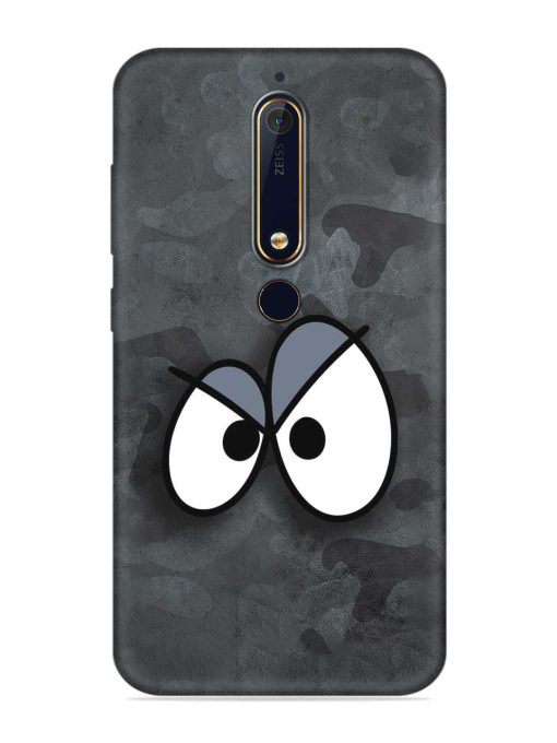 Big Eyes Night Mode Embossed Soft Silicone Case for Nokia 6.1 Zapvi