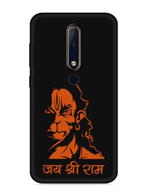 Angry Hanuman Embossed Soft Silicone Case for Nokia 6.1 Zapvi