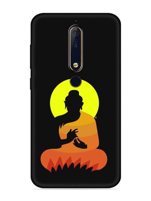 Buddha Art Black Embossed Soft Silicone Case for Nokia 6.1 Zapvi