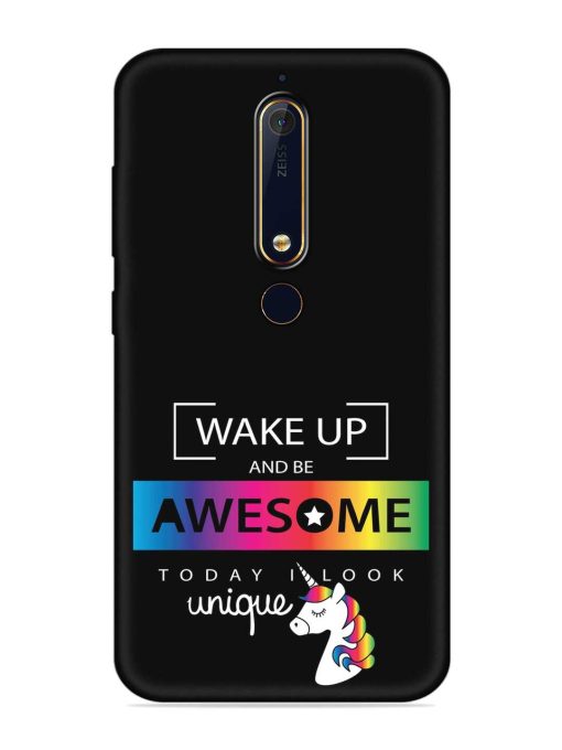 Inspirational Quote Unicorn Embossed Soft Silicone Case for Nokia 6.1 Zapvi