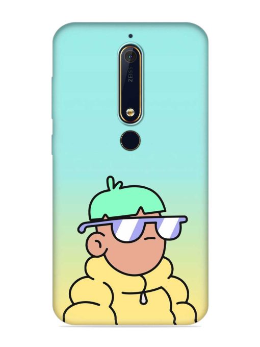 Doodles Cool Character Embossed Soft Silicone Case for Nokia 6.1 Zapvi