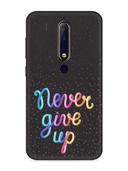 Colorful Stylized Rainbow Embossed Soft Silicone Case for Nokia 6.1 Zapvi