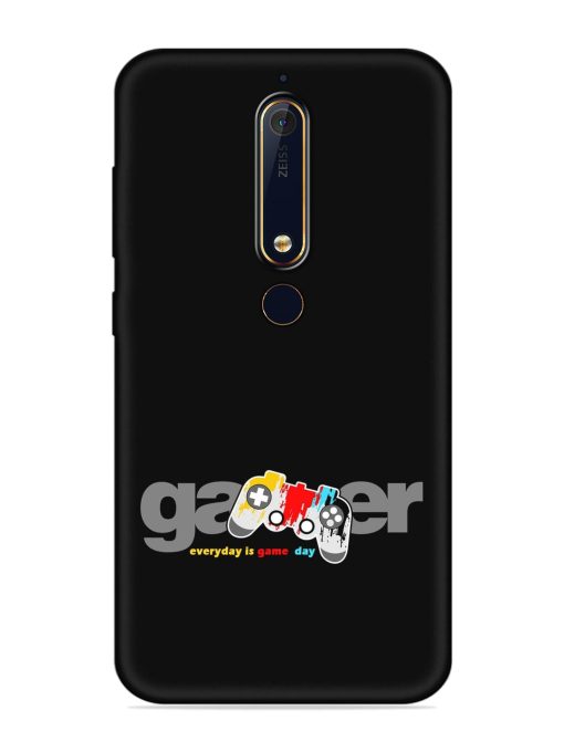 Gamer Everyday Game Embossed Soft Silicone Case for Nokia 6.1 Zapvi