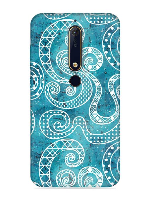 Vintage Curved Seamless Embossed Soft Silicone Case for Nokia 6.1 Zapvi