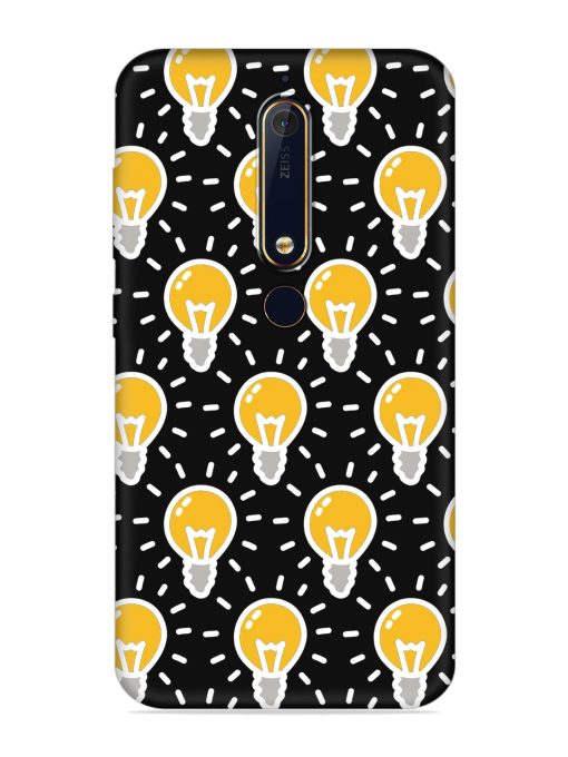 Light Bulb Seamless Embossed Soft Silicone Case for Nokia 6.1 Zapvi