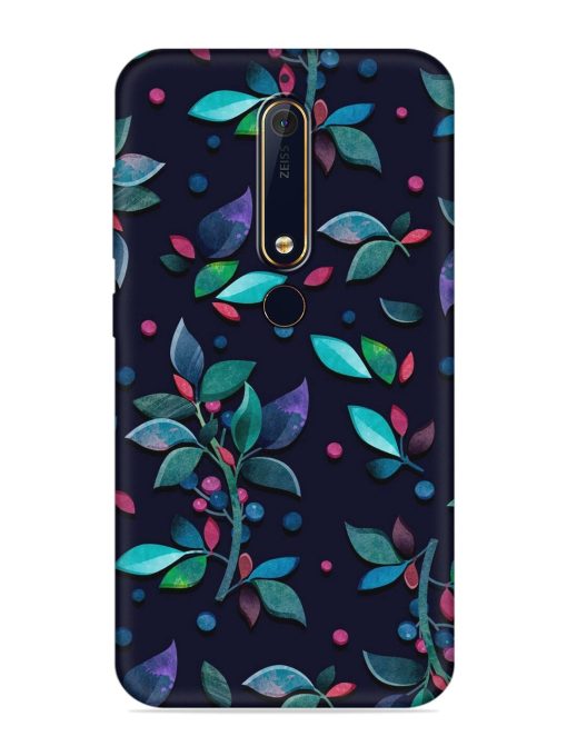 Decorative Watercolor Flower Embossed Soft Silicone Case for Nokia 6.1 Zapvi