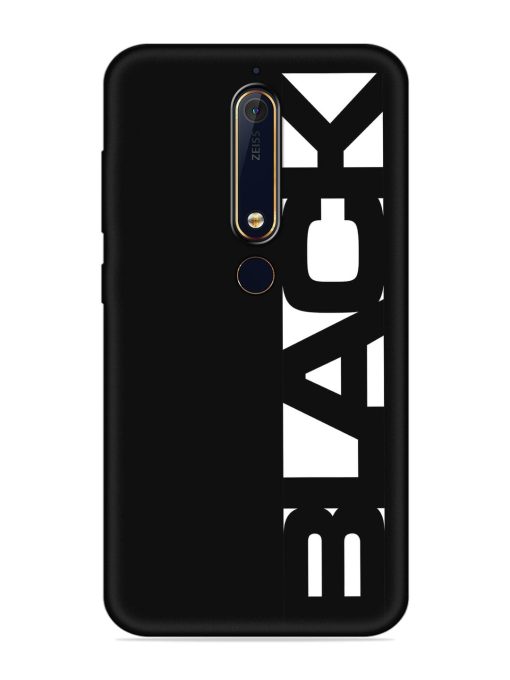 Black Typo Embossed Soft Silicone Case for Nokia 6.1 Zapvi