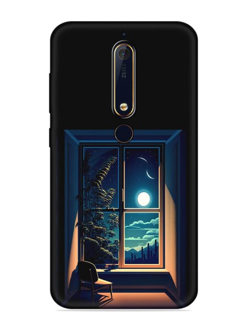 Night View At Window Embossed Soft Silicone Case for Nokia 6.1