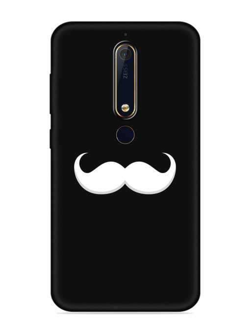 Mustache Vector Embossed Soft Silicone Case for Nokia 6.1 Zapvi