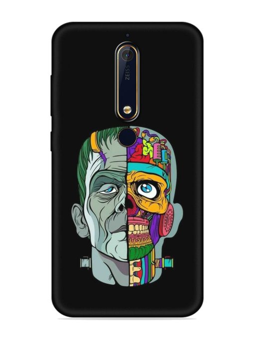 Men Vs Skull Embossed Soft Silicone Case for Nokia 6.1 Zapvi