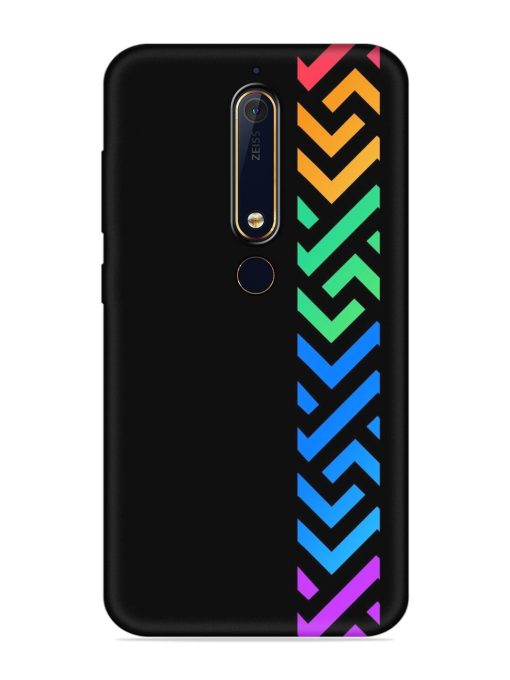 Colorshape Stripes Embossed Soft Silicone Case for Nokia 6.1 Zapvi