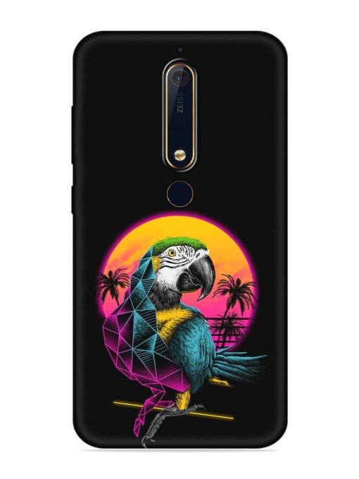 Rad Parrot Embossed Soft Silicone Case for Nokia 6.1 Zapvi