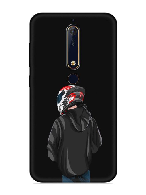 Motorcycle Rider Embossed Soft Silicone Case for Nokia 6.1 Zapvi