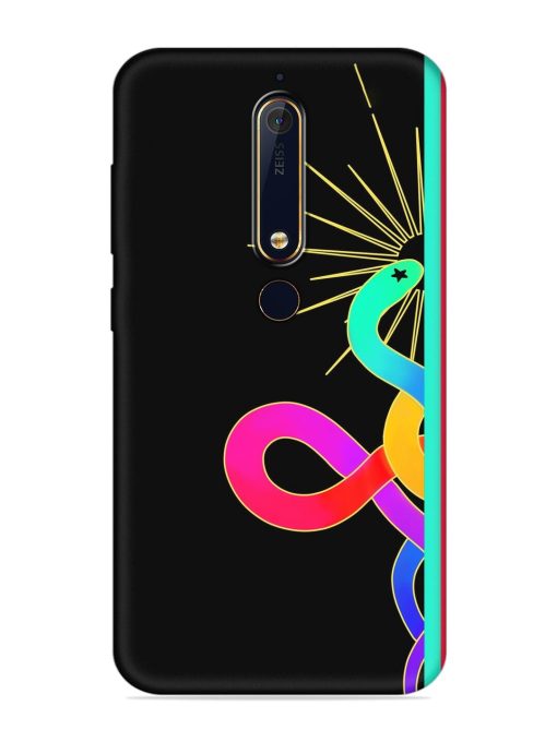 Art Geometric Abstraction Embossed Soft Silicone Case for Nokia 6.1 Zapvi