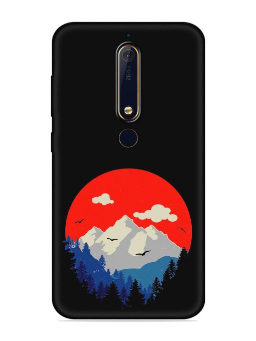 Mountain Abstract Embossed Soft Silicone Case for Nokia 6.1