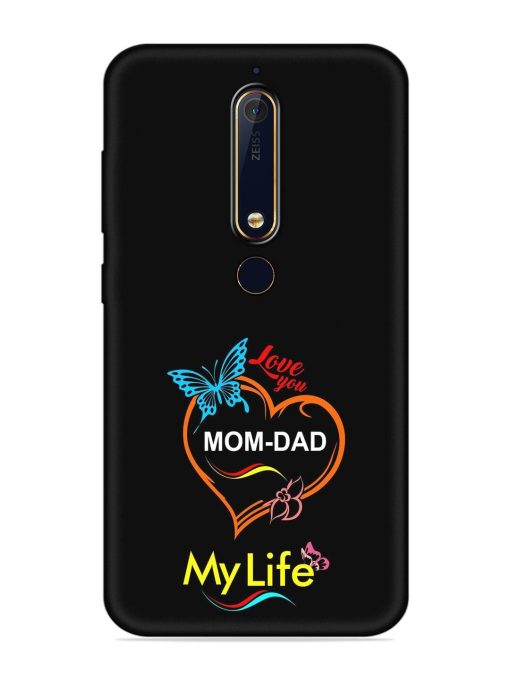 Love You Mom Dad Embossed Soft Silicone Case for Nokia 6.1