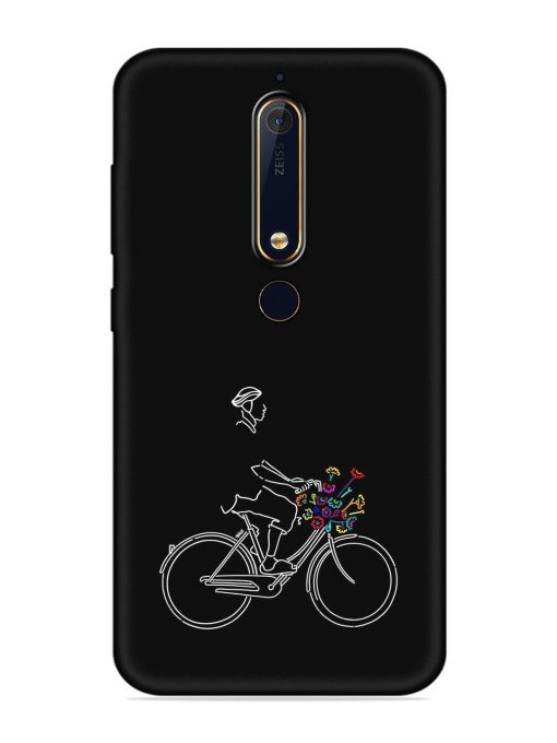 Minimalist Cycle Art Embossed Soft Silicone Case for Nokia 6.1 Zapvi