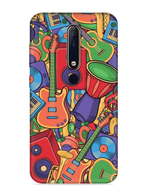 Colorful Music Art Embossed Soft Silicone Case for Nokia 6.1 Zapvi