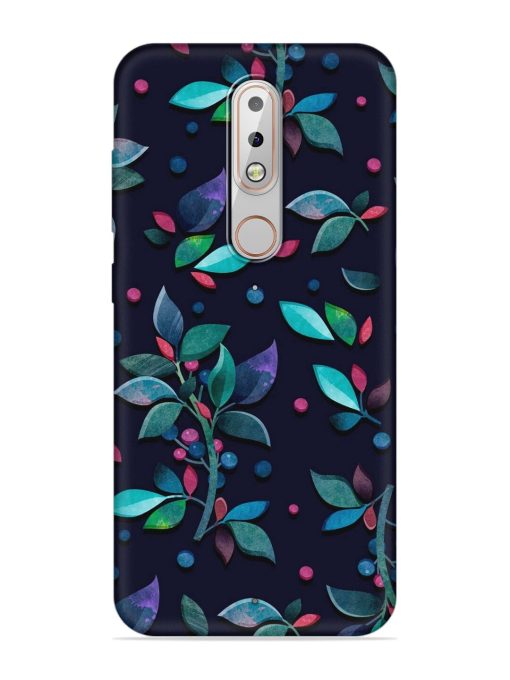 Decorative Watercolor Flower Embossed Soft Silicone Case for Nokia 6.1 Plus