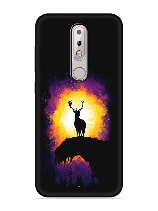 Elk Animal Art Embossed Soft Silicone Case for Nokia 6.1 Plus Zapvi