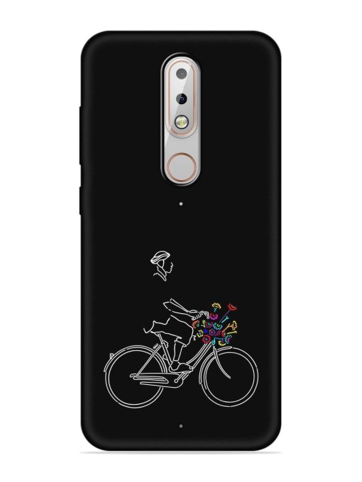 Minimalist Cycle Art Embossed Soft Silicone Case for Nokia 6.1 Plus Zapvi