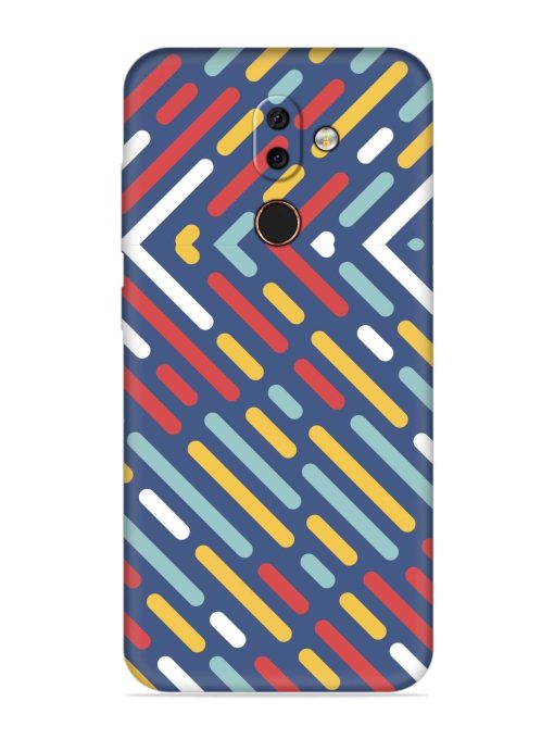 Colored Lines Embossed Soft Silicone Case for Nokia 7 Zapvi