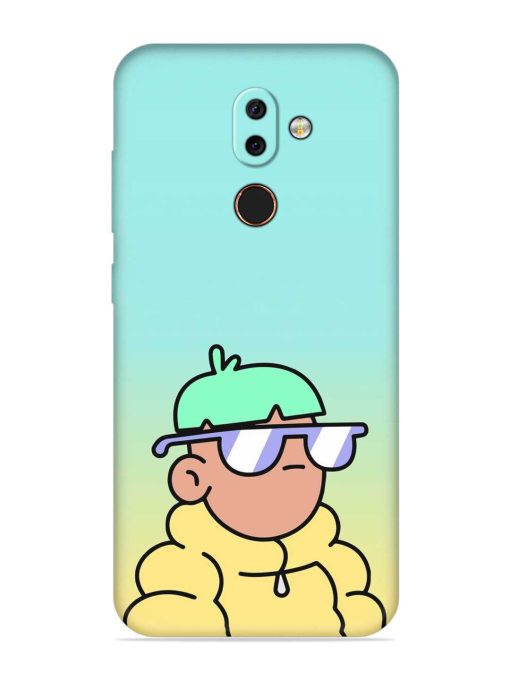 Doodles Cool Character Embossed Soft Silicone Case for Nokia 7