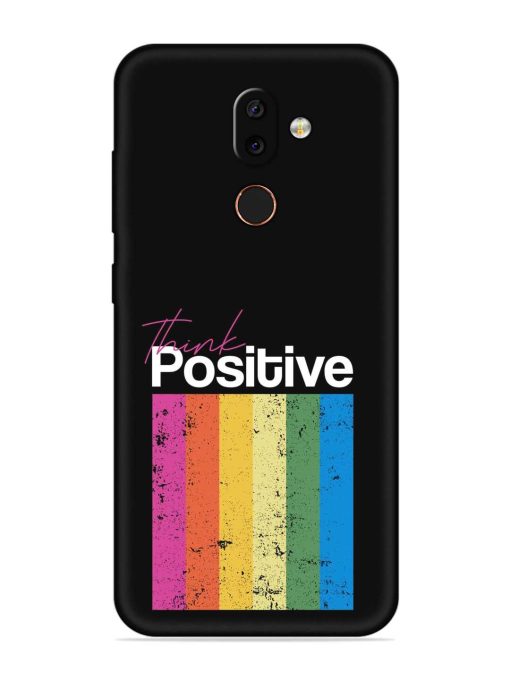 Think Positive Typography Embossed Soft Silicone Case for Nokia 7 Zapvi