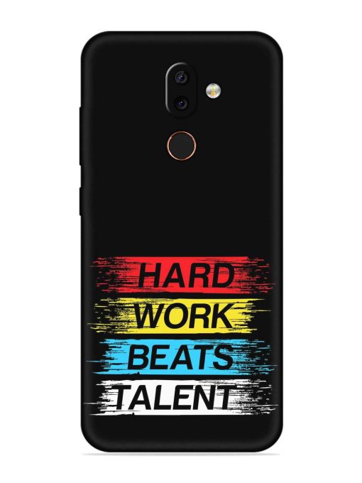 Hard Work Beats Embossed Soft Silicone Case for Nokia 7 Zapvi