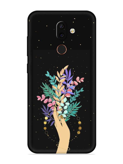 Flower On Hand Embossed Soft Silicone Case for Nokia 7 Zapvi