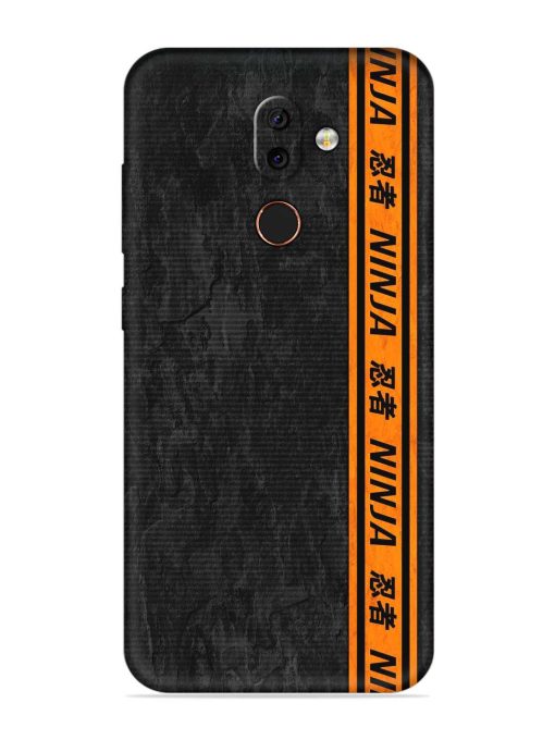 Ninja Srtips Embossed Soft Silicone Case for Nokia 7 Zapvi