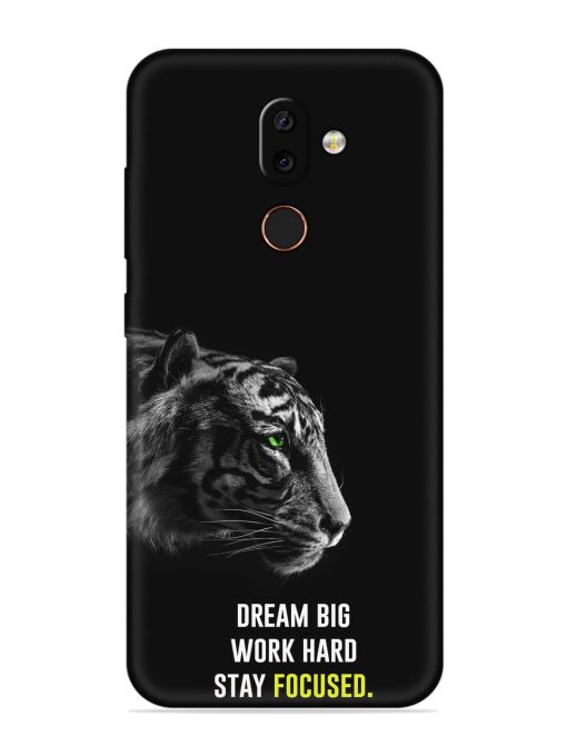 Dream Big Work Hard Embossed Soft Silicone Case for Nokia 7 Zapvi